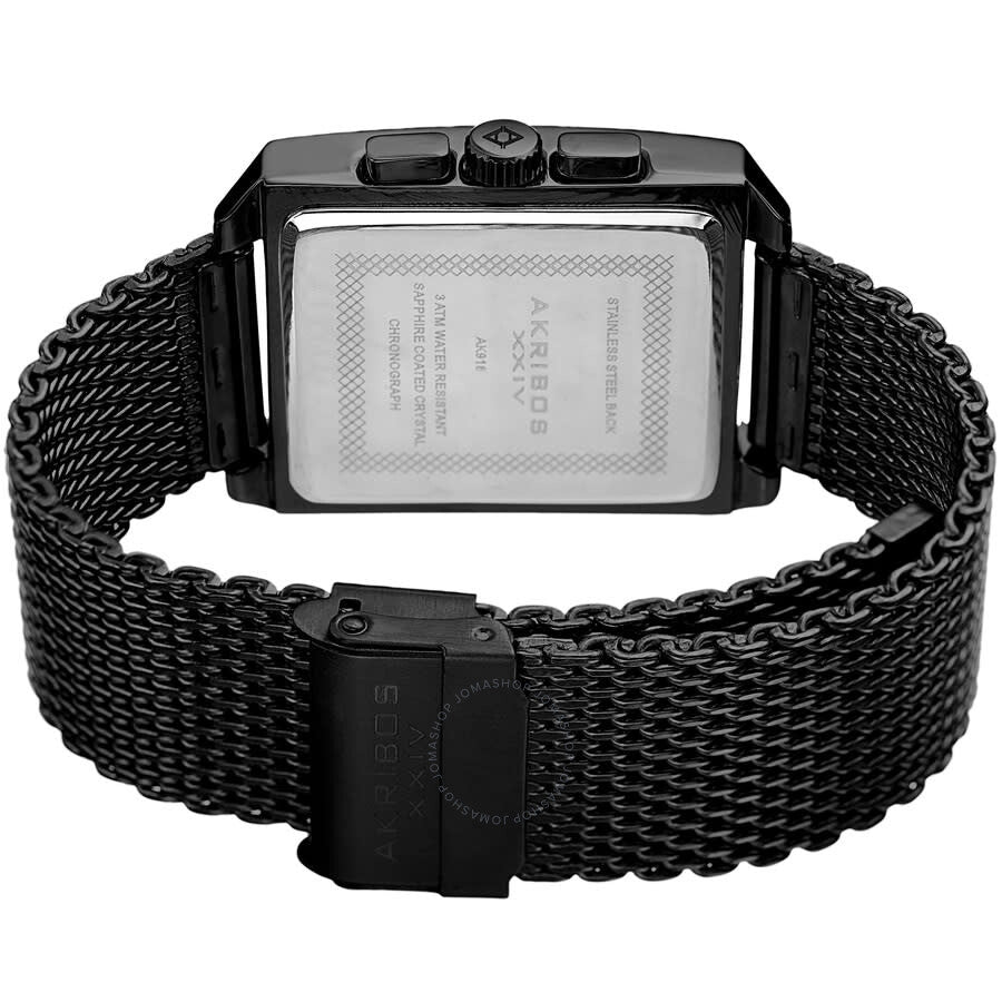 Akribos XXIV Womens Casual Chronograph Quartz Black Dial Men's Watch P50154 - Dawson Watches #4
