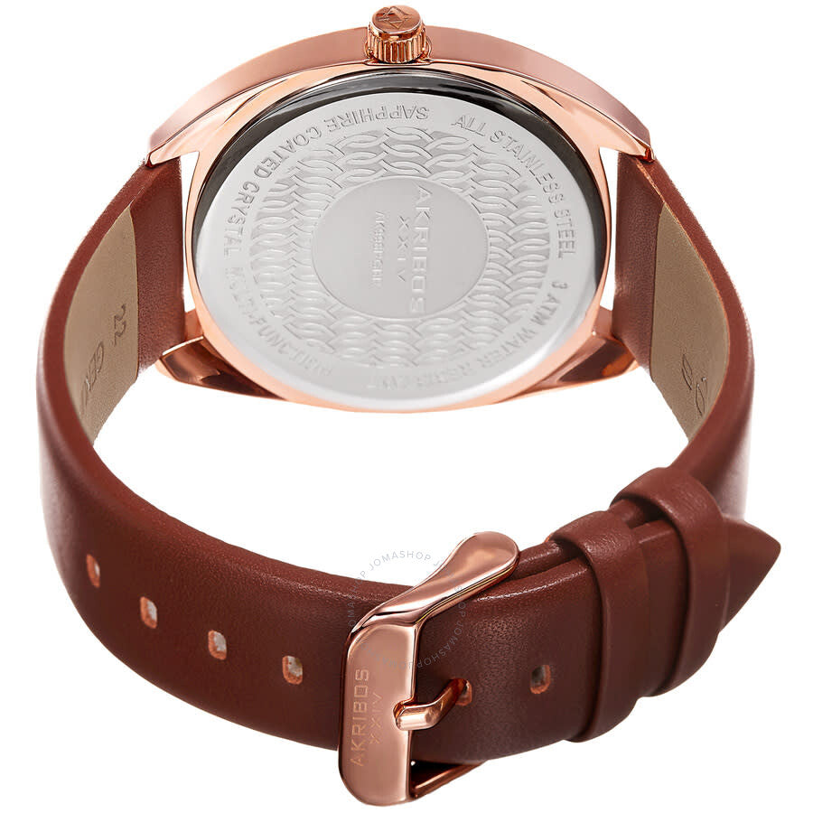 Akribos XXIV Womens Casual Chronograph Quartz Brown Dial Men's Watch P50187 - Dawson Watches #4