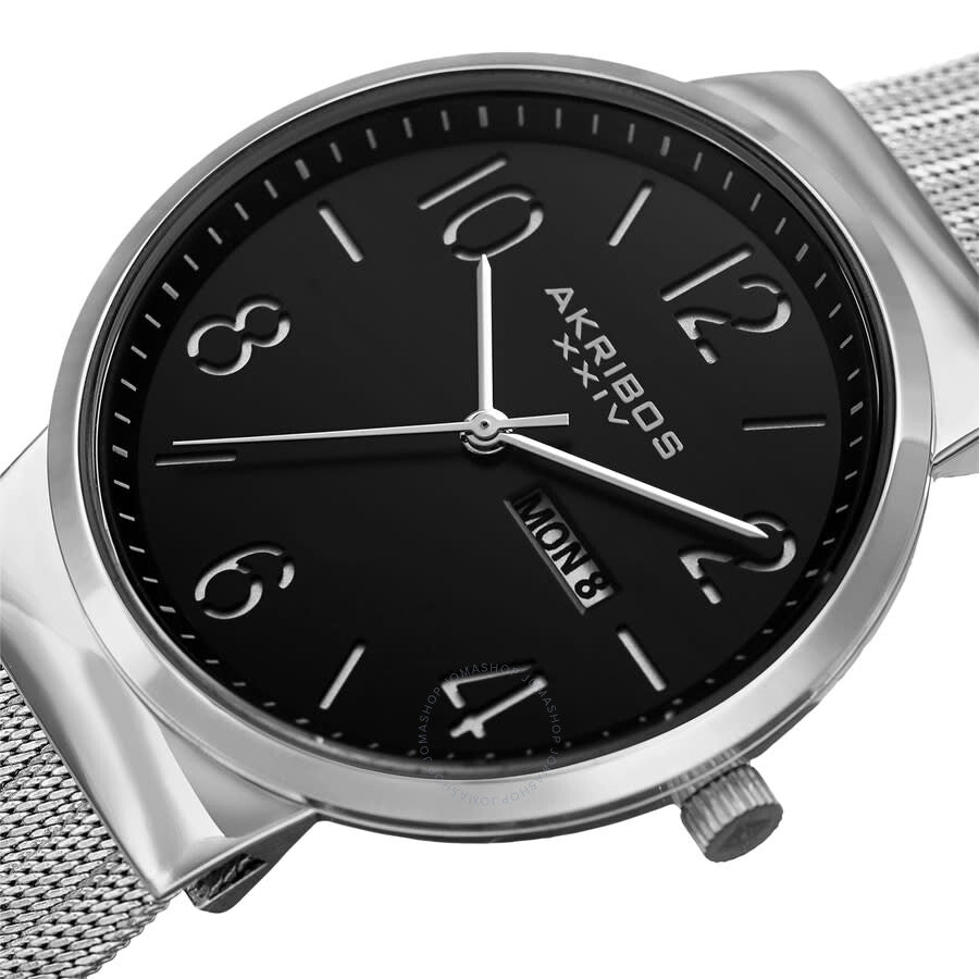 Akribos XXIV Womens Casual Quartz Black Dial Men's Watch P50182 - Dawson Watches #2