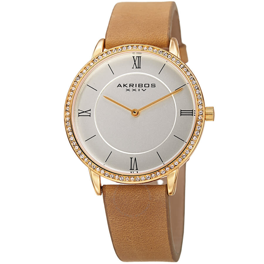Akribos XXIV Womens Casual Quartz Silver Dial Ladies Watch P50157 - Dawson Watches