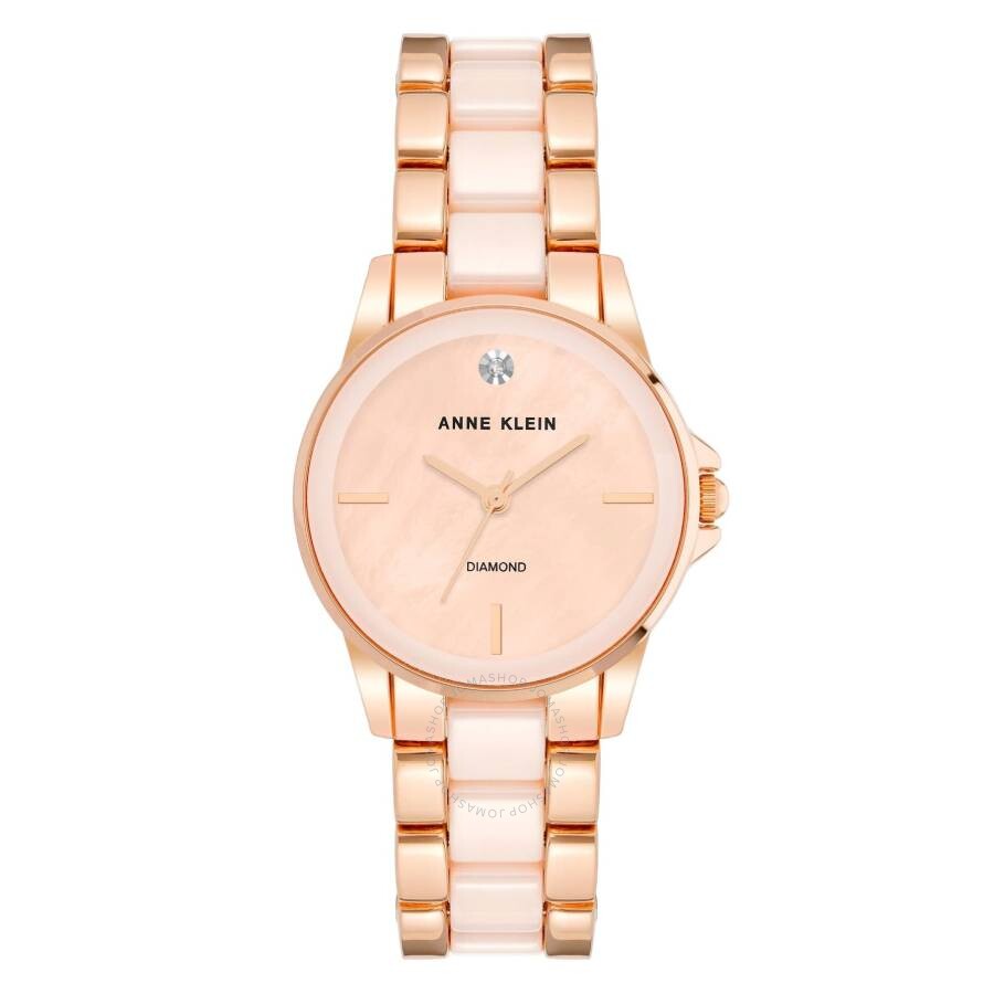 Anne Klein Quartz Mother of Pearl Dial Ladies Watch 4118BHRG - Dawson Watches