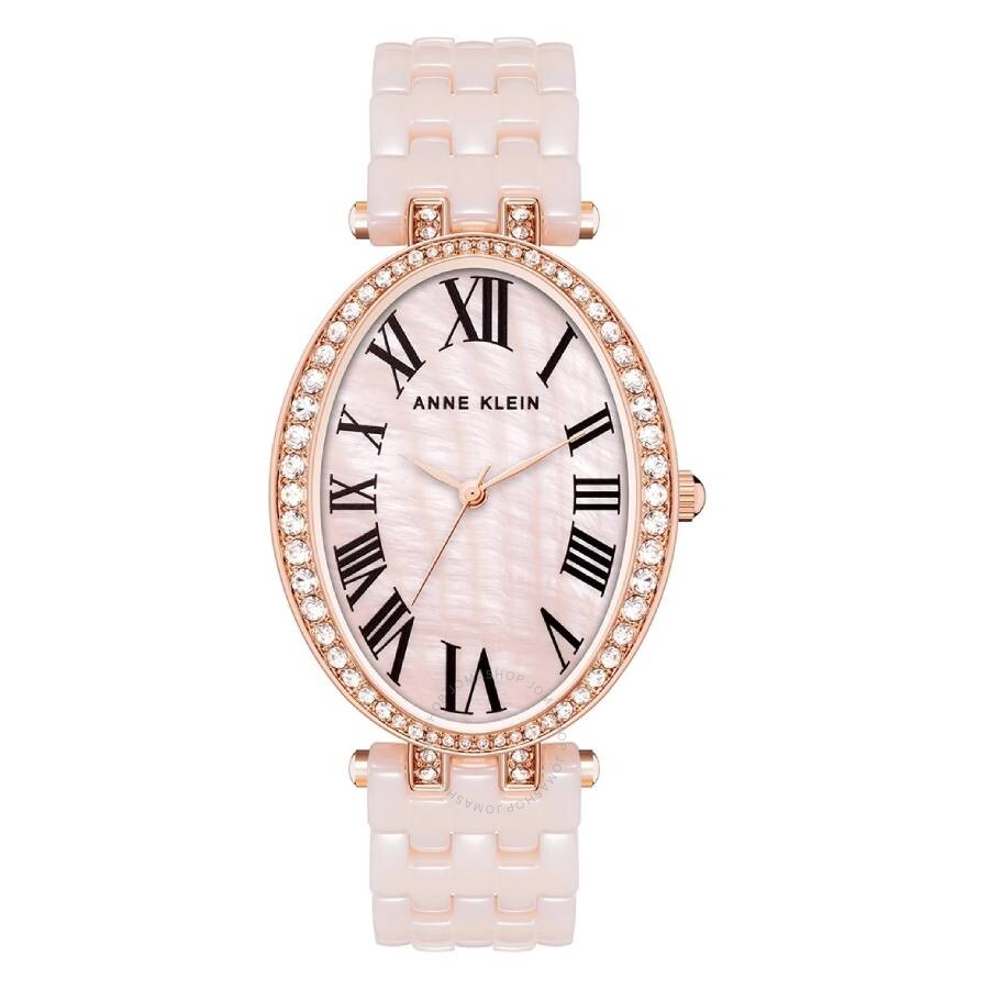 Anne Klein Quartz Oval Crystal Ladies Watch AK/3900RGLP - Dawson Watches