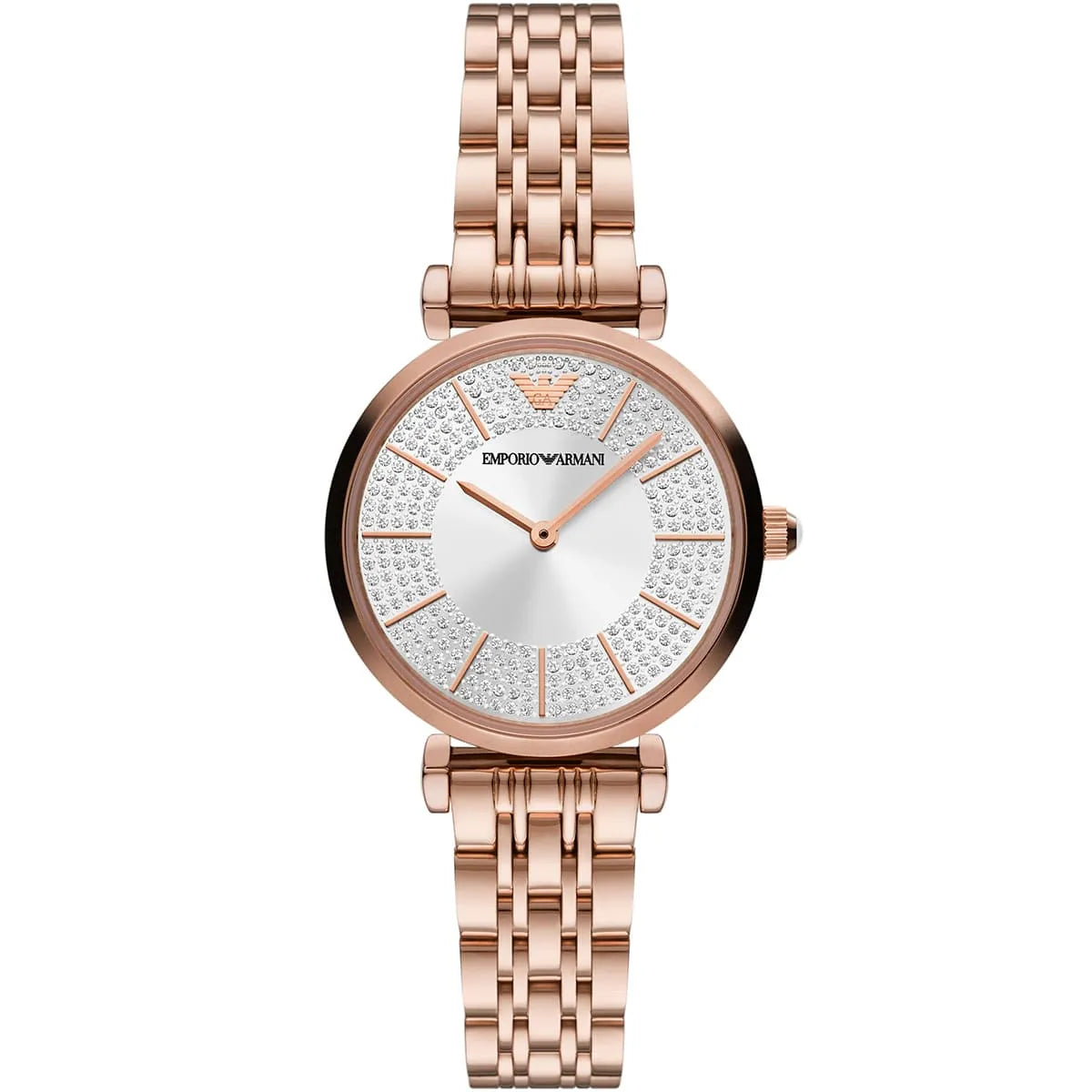 Emporio Armani Gianni T-Bar Rose Gold Women's Watch - AR11446