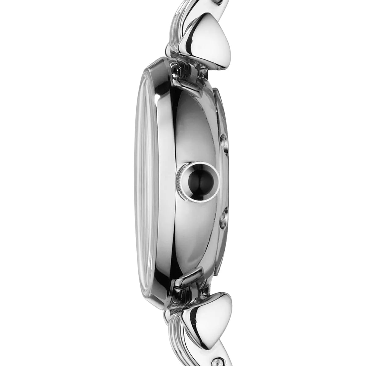 Emporio Armani Gianni T-Bar Mini White MOP Dial Silver Women's Watch - AR1763