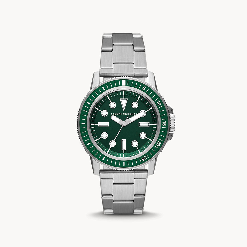 Armani Exchange Leonardo Green Dial Men's Watch - AX1860