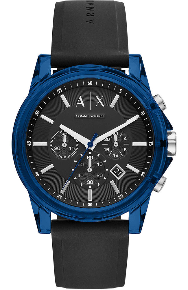 Armani Exchange Outerbanks Blue Silicon Strap Men's Watch - AX1339