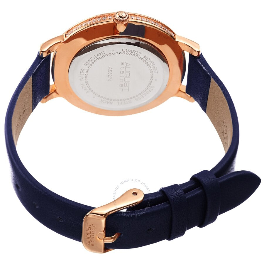 August Steiner Quartz Crystal Black Dial Ladies Watch AS8274BU - Dawson Watches #4