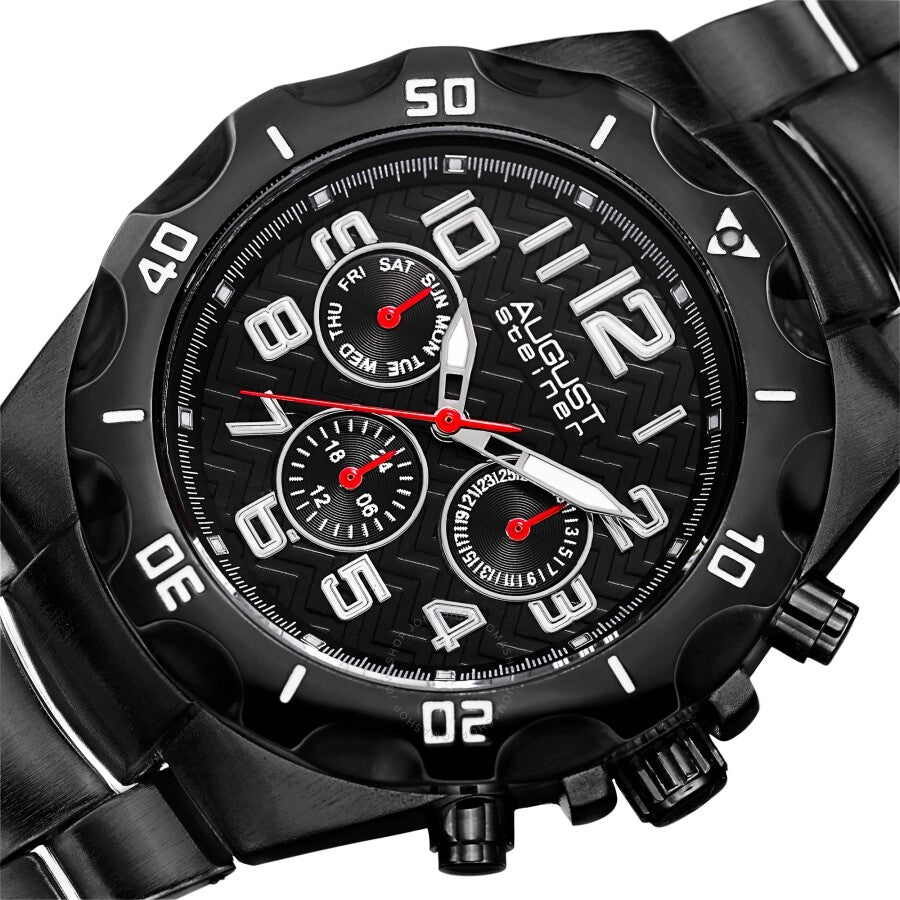 August Steiner Quartz Black Dial Men's Watch AS8161BK - Dawson Watches #2