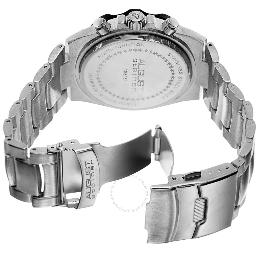 August Steiner Quartz Black Dial Men's Watch AS8161SSB - Dawson Watches #4
