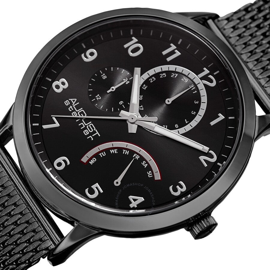 August Steiner Quartz Black Dial Men's Watch AS8230BK - Dawson Watches #2