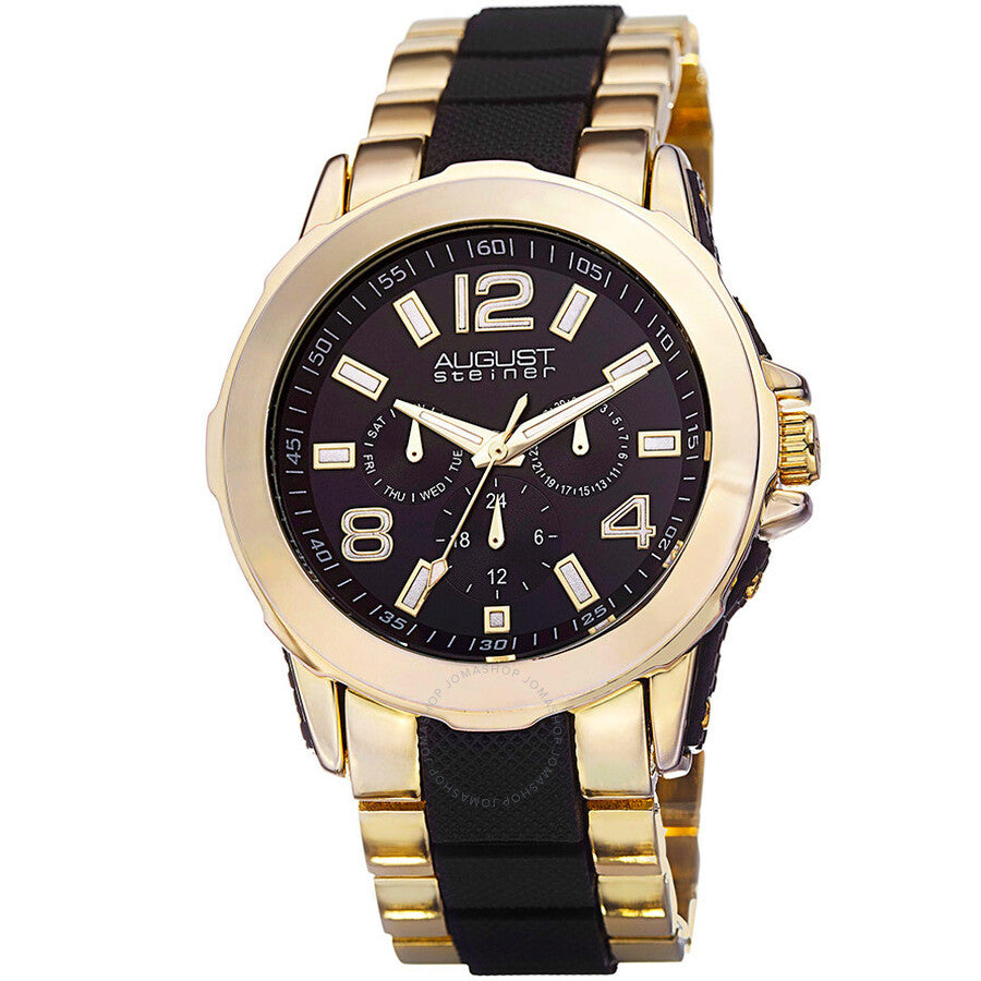 August Steiner Black Dial Men's Watch AS8114YG - Dawson Watches