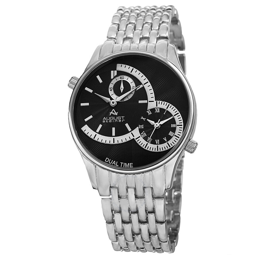 August Steiner Black Dial Men's Watch AS8141SSB - Dawson Watches