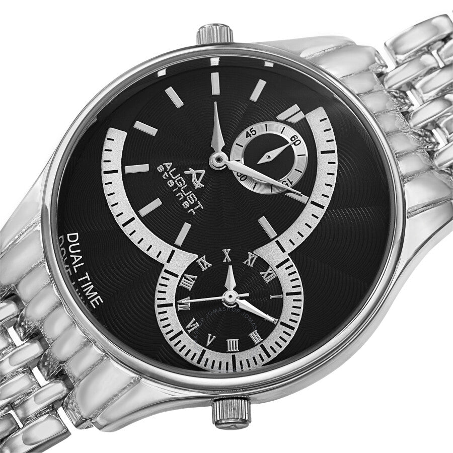 August Steiner Black Dial Men's Watch AS8141SSB - Dawson Watches #2