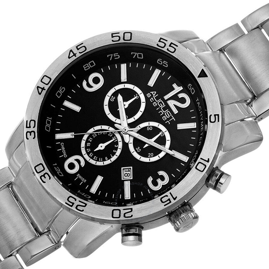 August Steiner Black Dial Base Metal Men's Watch AS8097SSB - Dawson Watches #2