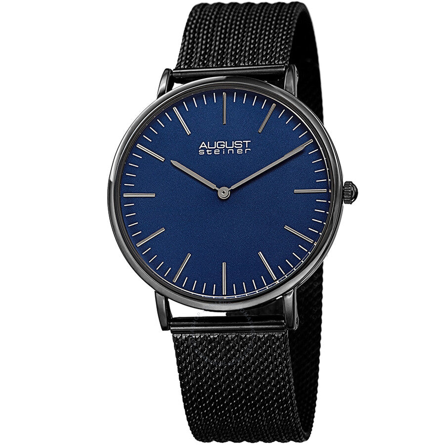 August Steiner Blue Dial Mesh Men's Watch AS8219BK - Dawson Watches