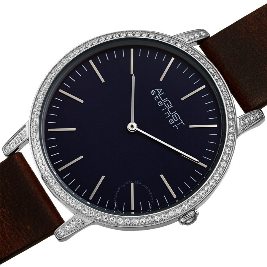 August Steiner Quartz Crystal Blue Dial Men's Watch AS8273BRBU - Dawson Watches #2