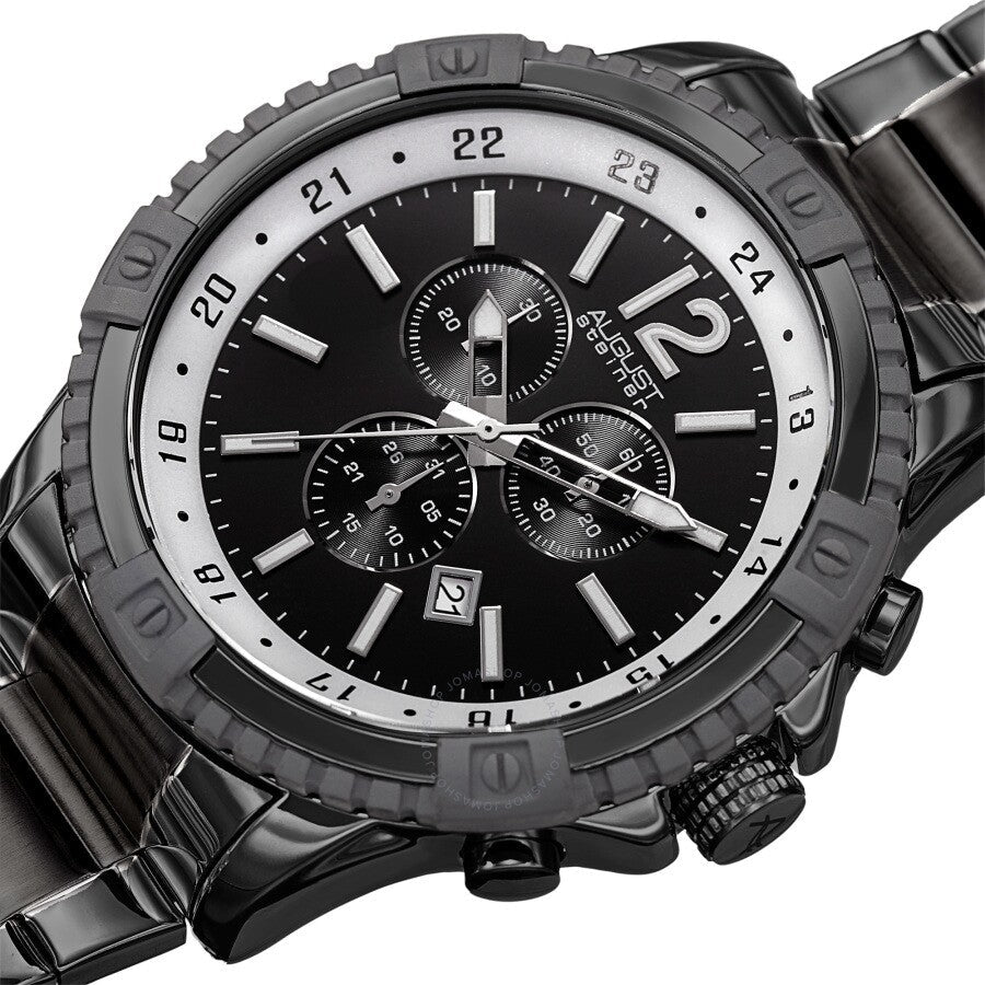 August Steiner Chronograph Quartz Black Dial Men's Watch AS8229BK - Dawson Watches #2