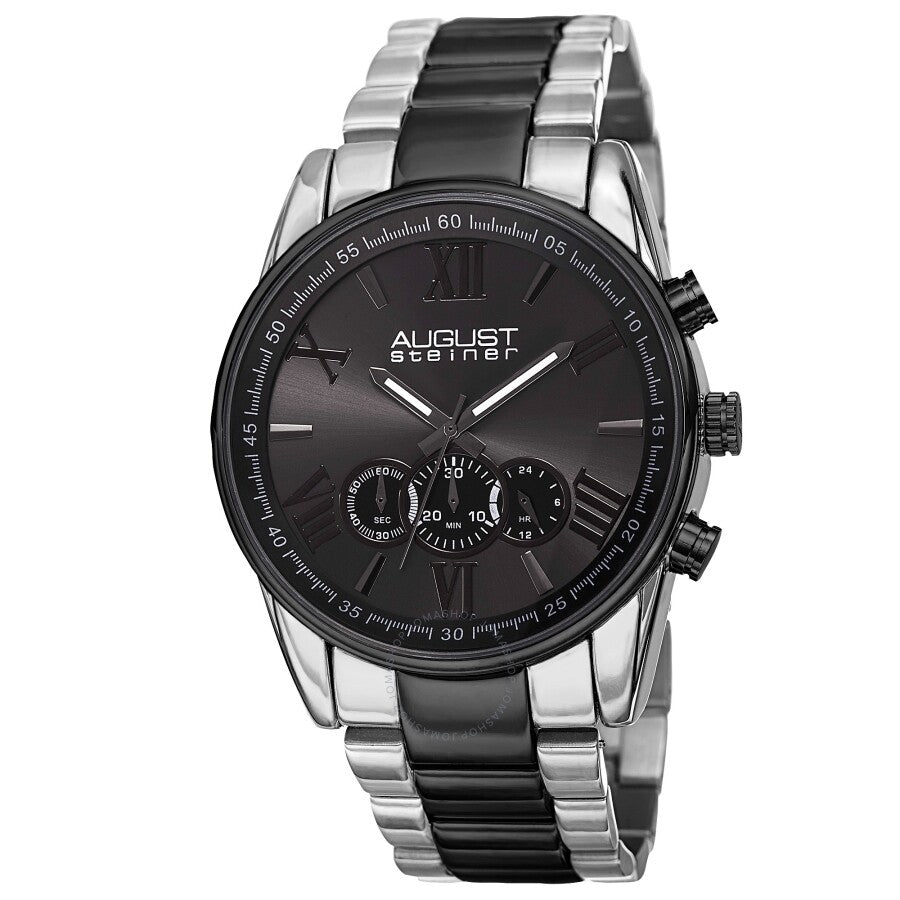 August Steiner Chronograph Quartz Black Dial Men's Watch AS8163TTB - Dawson Watches