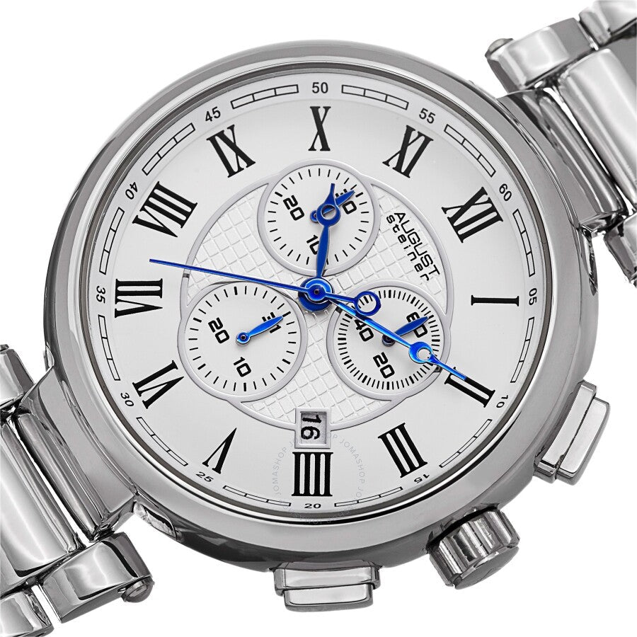 August Steiner Chronograph Quartz Silver Dial Men's Watch AS8148SS - The Watches Men & Co #2