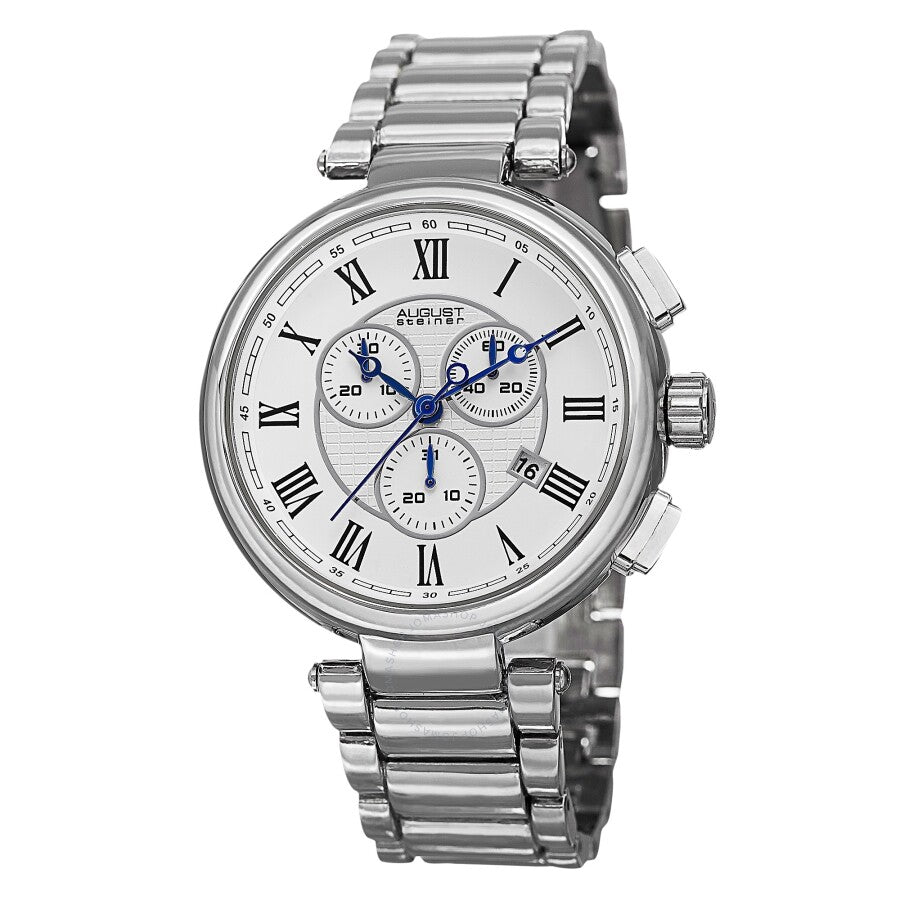 August Steiner Chronograph Quartz Silver Dial Men's Watch AS8148SS - Dawson Watches