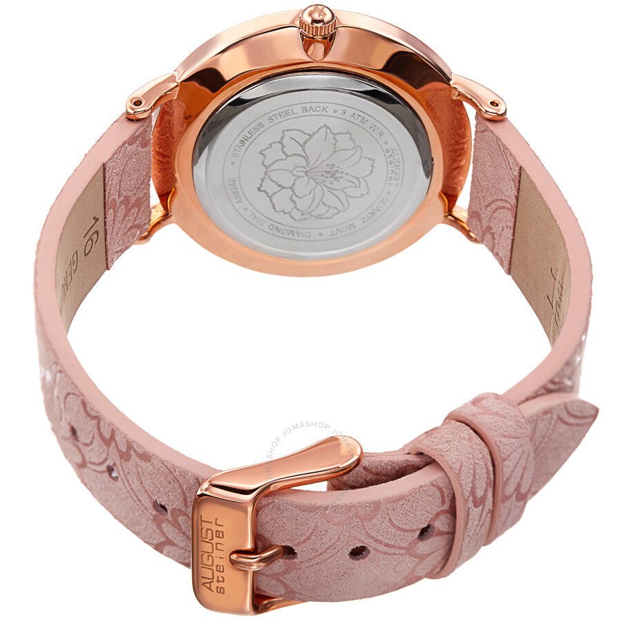 August Steiner Diamond Silver Dial Ladies Watch AS8242BL - Dawson Watches #4