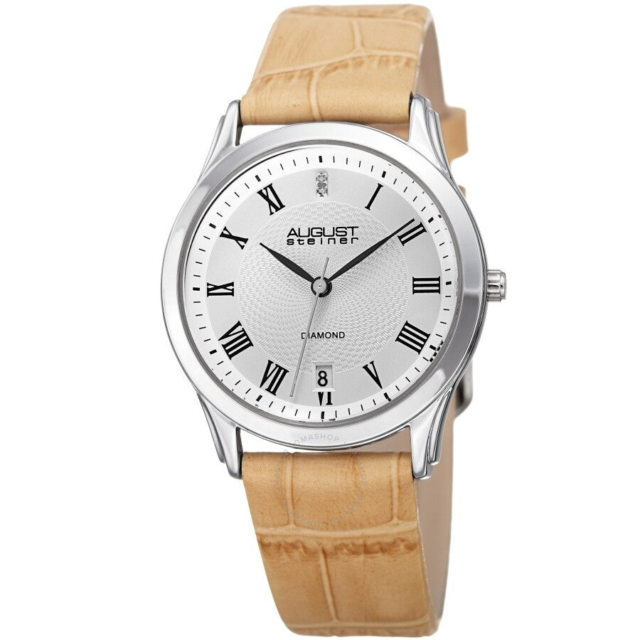 August Steiner Quartz Diamond Silver Dial Ladies Watch AS8208BG - Dawson Watches