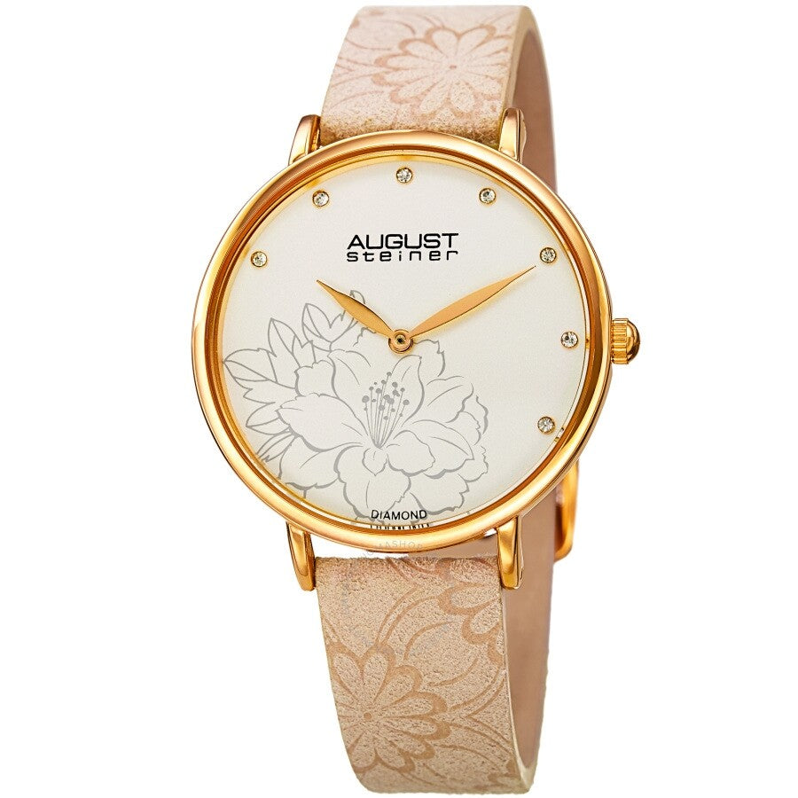 August Steiner Diamond Silver Dial Ladies Watch AS8242CM - Dawson Watches