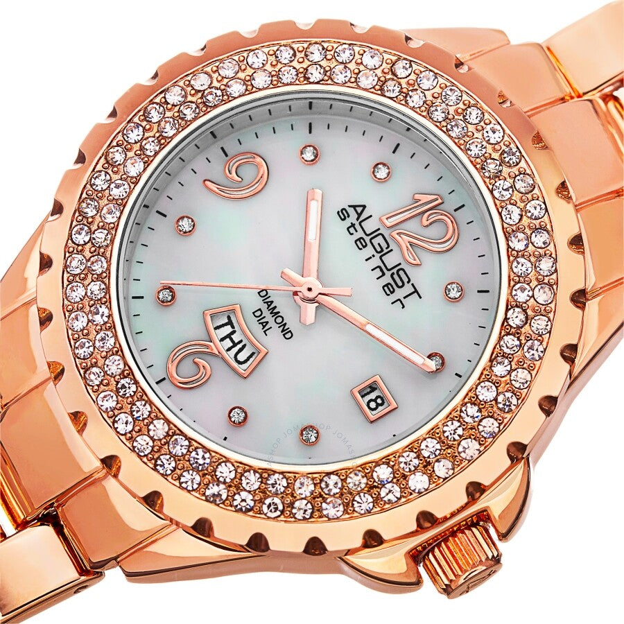 August Steiner Quartz Diamond White Dial Ladies Watch AS8156RG - Dawson Watches #2