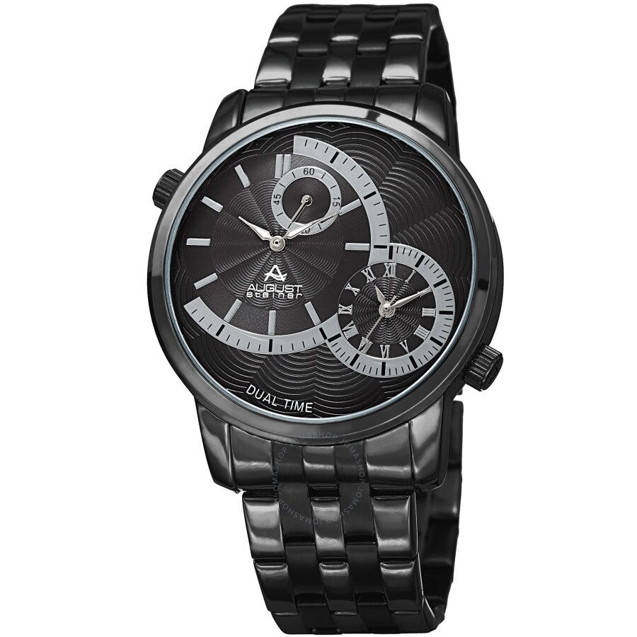 August Steiner Quartz Grey Dial Black-plated Men's Watch AS8210BK - Dawson Watches