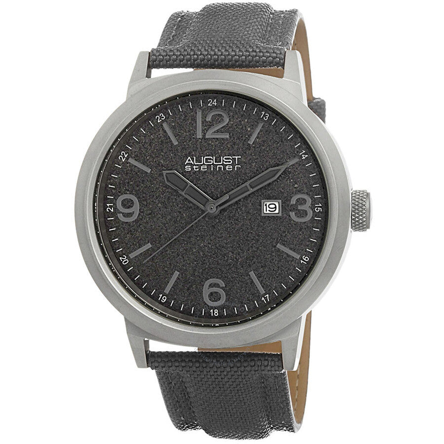 August Steiner Grey Dial Grey Canvas Men's Watch AS8088GY - Dawson Watches