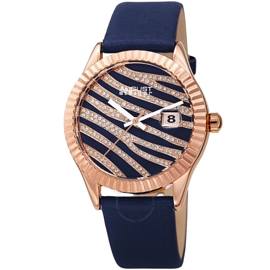 August Steiner Blue and Rose Gold Dial Ladies Watch AS8275BU - Dawson Watches