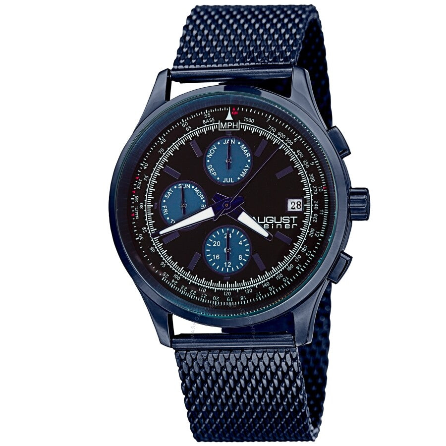 August Steiner Quartz Black Dial Men's Watch AS8194BU - The Watches Men & Co
