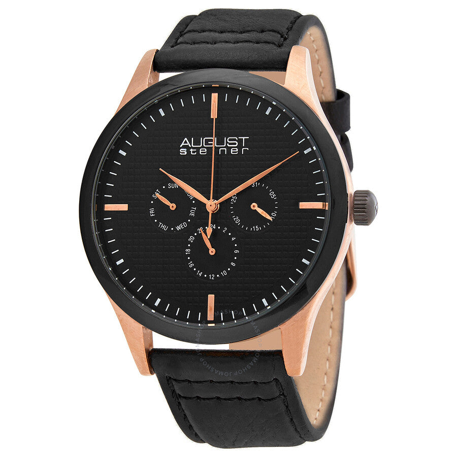 August Steiner Quartz Black Dial Men's Watch AS8243RGBK - Dawson Watches