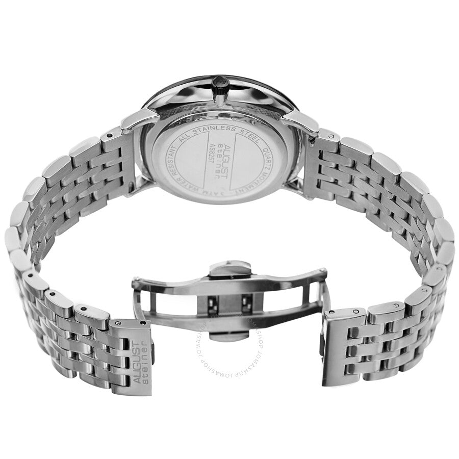 August Steiner Quartz Black Dial Men's Watch AS8257SSBK - Dawson Watches #4