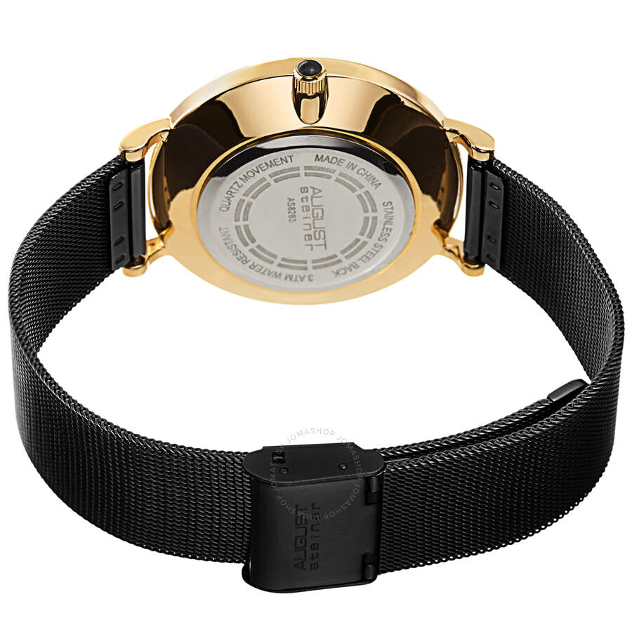 August Steiner Quartz Black Dial Men's Watch AS8283BKG - The Watches Men & Co #4
