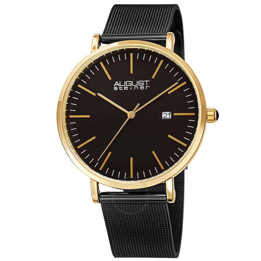 August Steiner Quartz Black Dial Men's Watch AS8283BKG - Dawson Watches