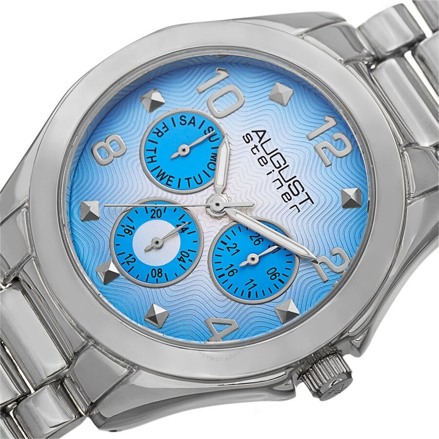 August Steiner Quartz Blue Dial Ladies Watch AS8150SS - The Watches Men & Co #2