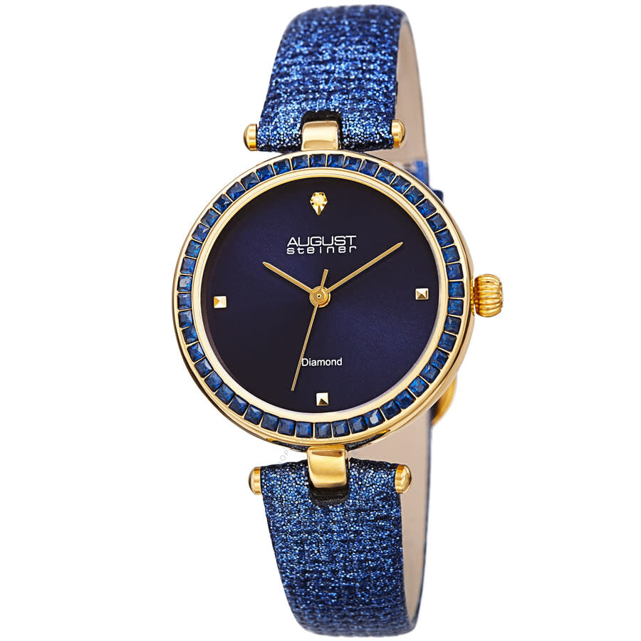 August Steiner Quartz Blue Dial Ladies Watch AS8280BU - Dawson Watches