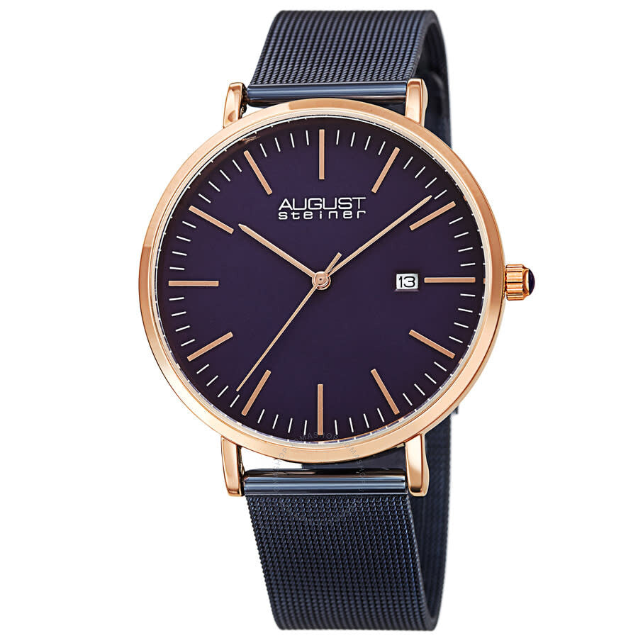 August Steiner Quartz Blue Dial Men's Watch AS8283RGBU - Dawson Watches
