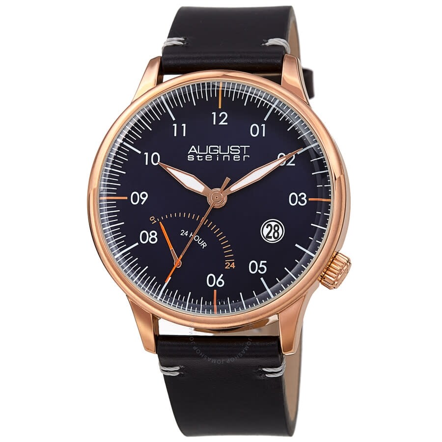 August Steiner Quartz Blue Dial Men's Watch AS8285RGBU - Dawson Watches
