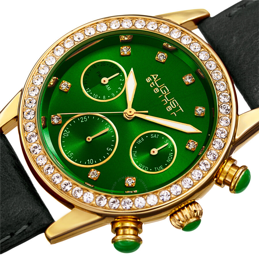 August Steiner Quartz Crystal Green Dial Ladies Watch AS8236GN - Dawson Watches #2