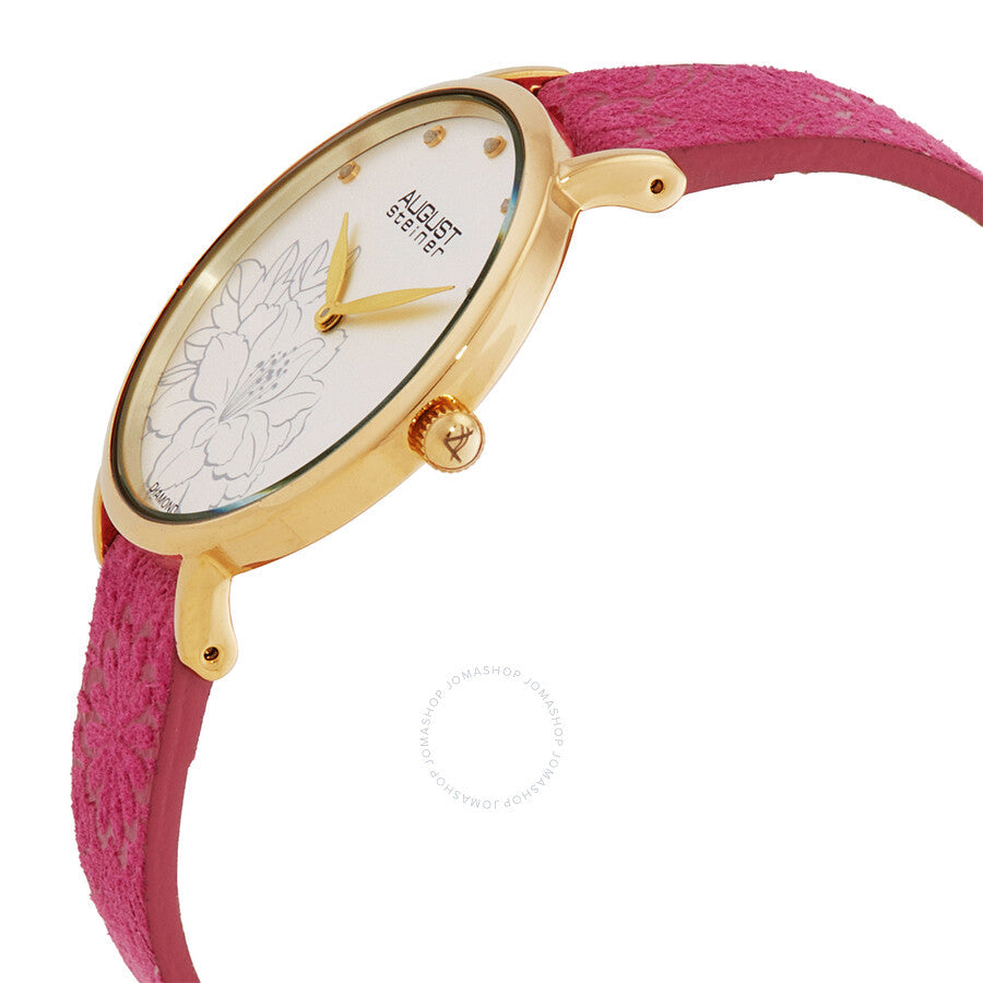 August Steiner Quartz Diamond Silver Dial Ladies Watch AS8242PK - Dawson Watches #2