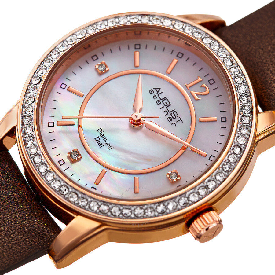 August Steiner Quartz Diamond White Dial Ladies Watch AS8227BR - Dawson Watches #2