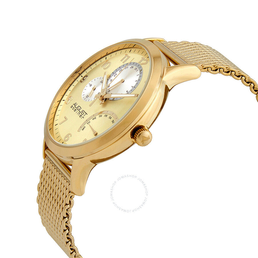 August Steiner Quartz Gold Dial Men's Watch AS8230YG - Dawson Watches #2