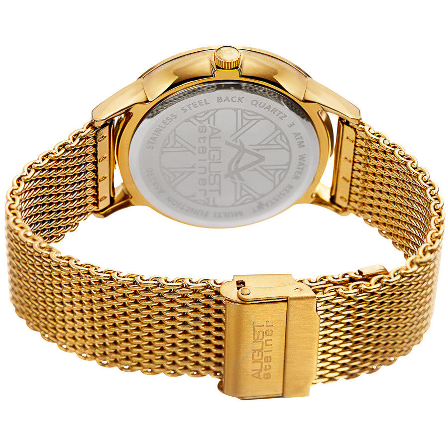 August Steiner Quartz Gold Dial Men's Watch AS8230YG - Dawson Watches #4