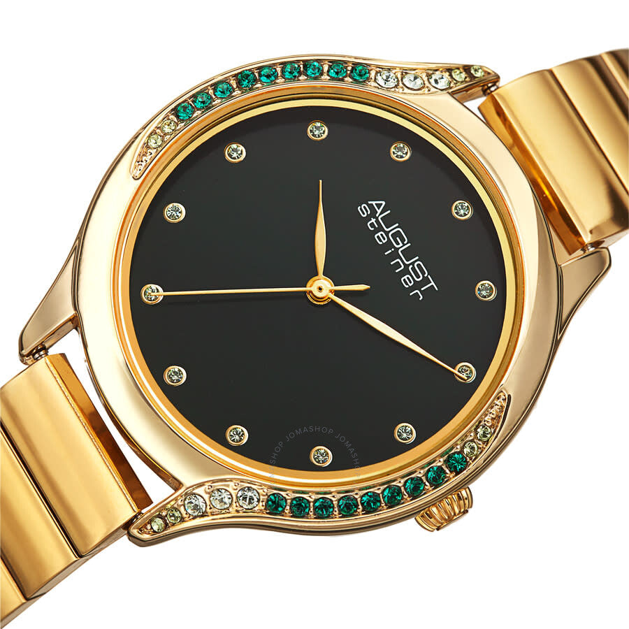 August Steiner Quartz Black Dial Ladies Watch AS8279GN - Dawson Watches #2