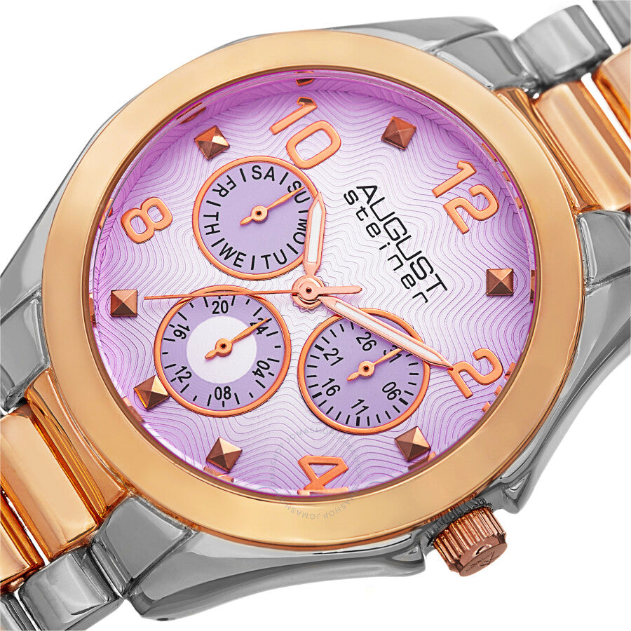 August Steiner Quartz Purple Dial Ladies Watch AS8150TTR - Dawson Watches #2