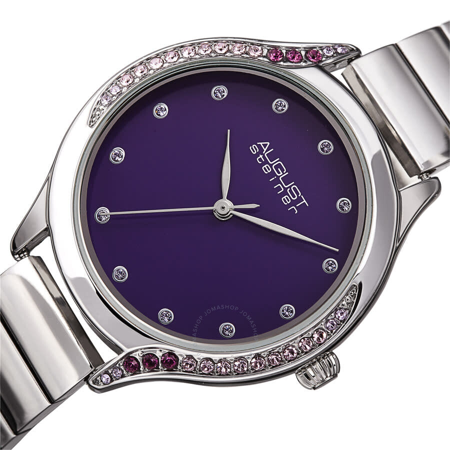 August Steiner Quartz Purple Dial Ladies Watch AS8279PU - Dawson Watches #2