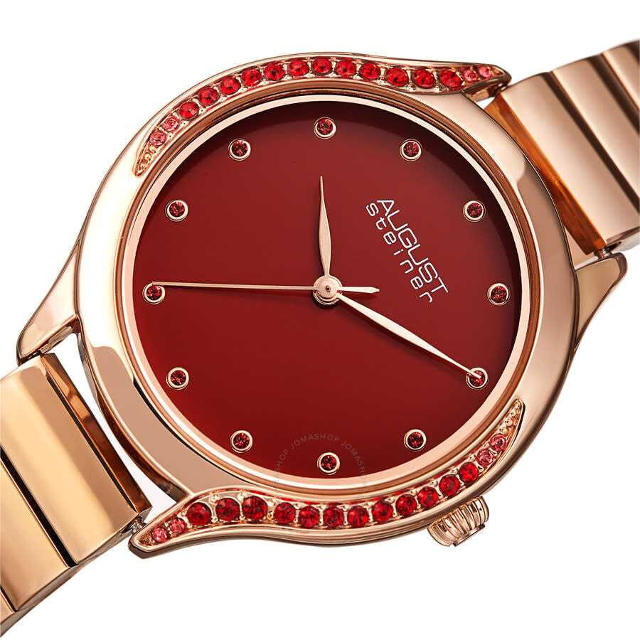August Steiner Quartz Red Dial Ladies Watch AS8279RD - Dawson Watches #2