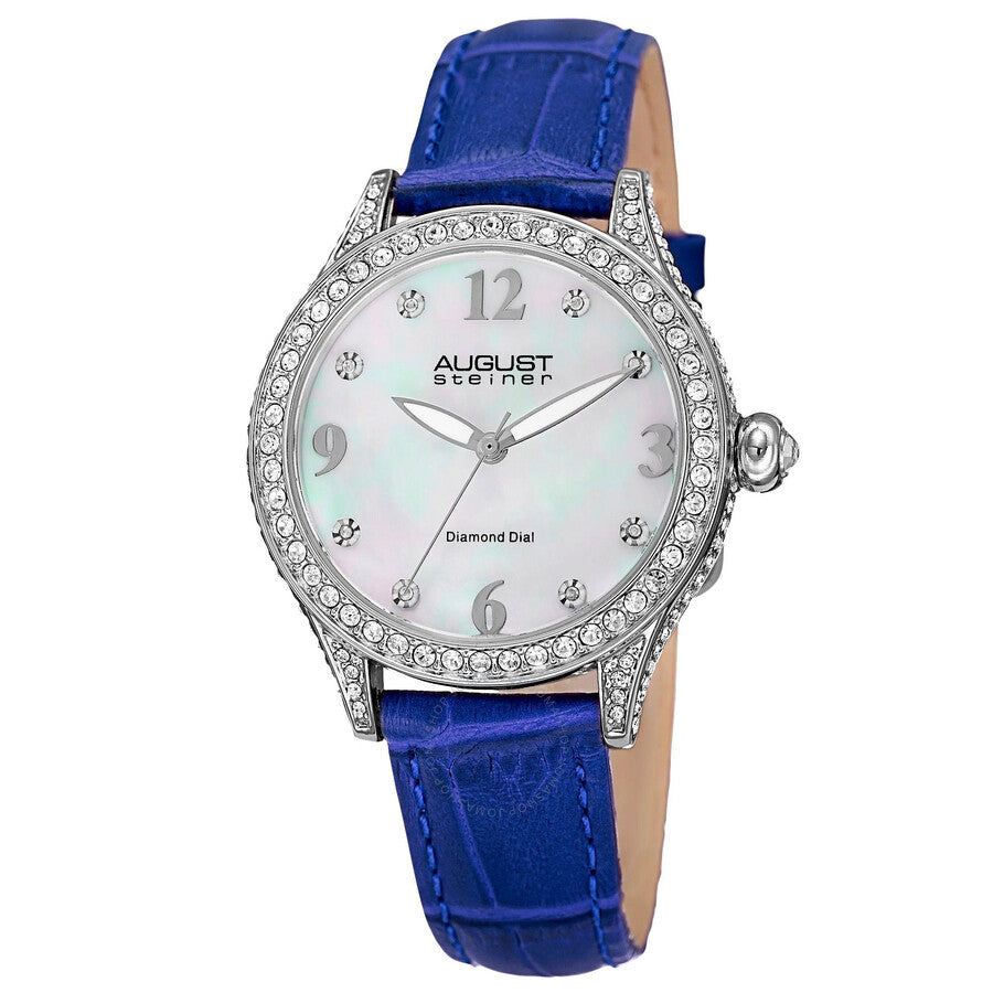 August Steiner Quartz White Dial Ladies AS8188BU - Dawson Watches